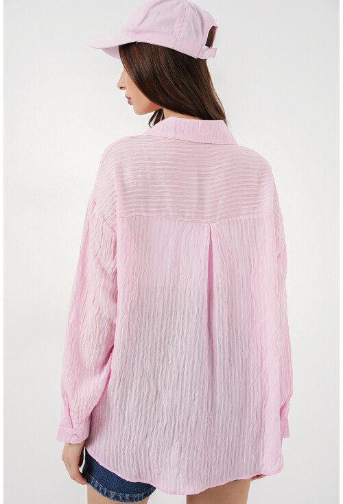 Kadın Uzun Oversize Gömlek 20320