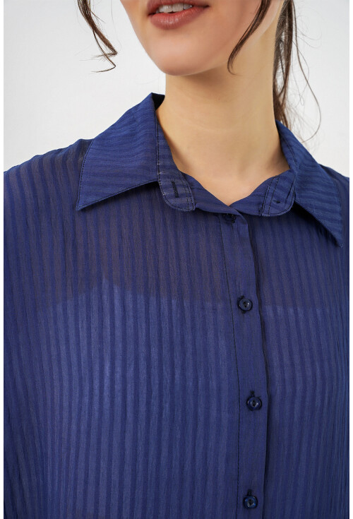 Kadın Uzun Oversize Gömlek 20320