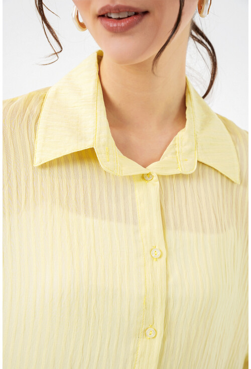 Kadın Uzun Oversize Gömlek 20320