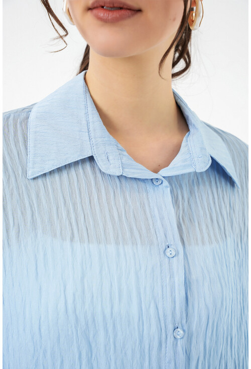 Kadın Uzun Oversize Gömlek 20320