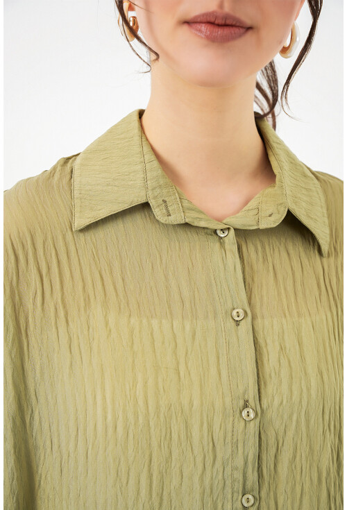 Kadın Uzun Oversize Gömlek 20320