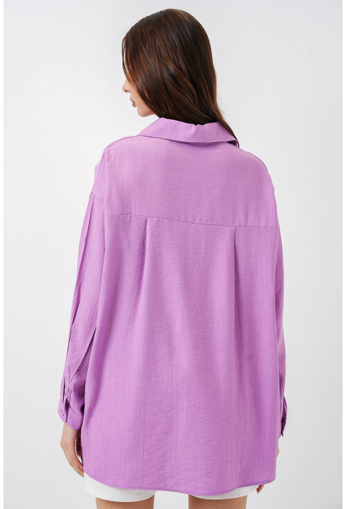 Kadın Uzun Oversize Gömlek 20334