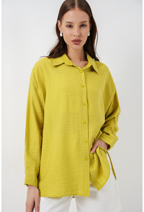 Kadın Uzun Oversize Gömlek 20334
