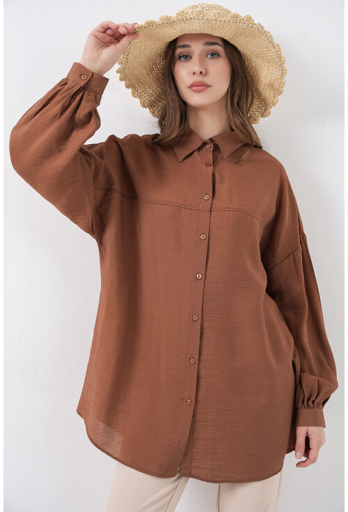 Kadın Uzun Oversize Gömlek 5965