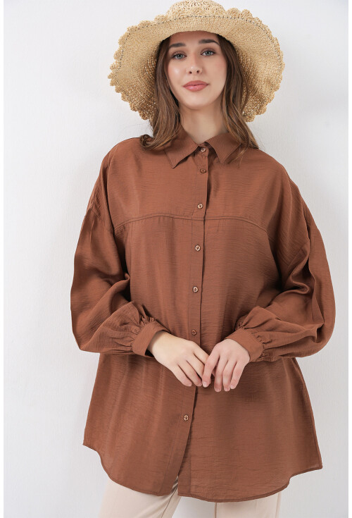 Kadın Uzun Oversize Gömlek 5965