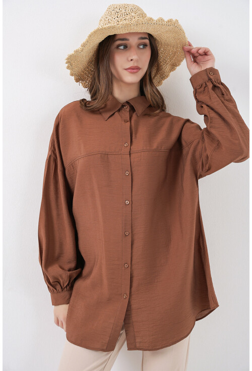 Kadın Uzun Oversize Gömlek 5965