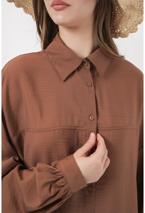 Kadın Uzun Oversize Gömlek 5965