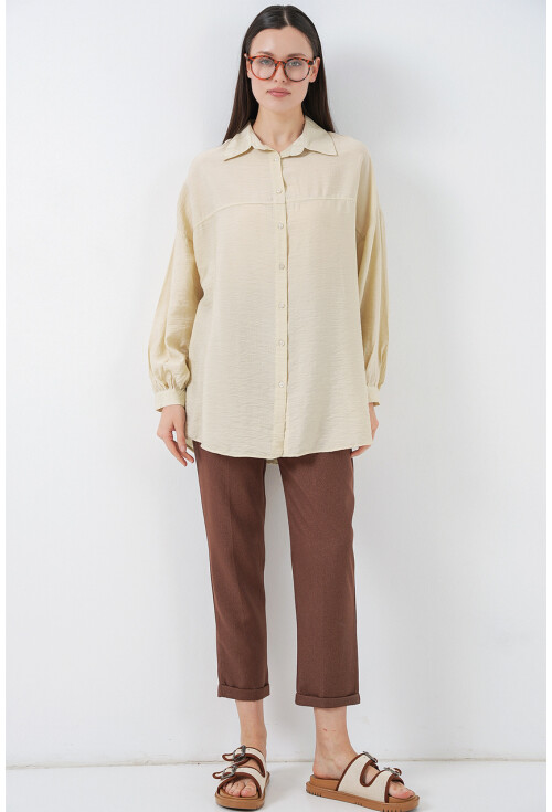 Kadın Uzun Oversize Gömlek 5965