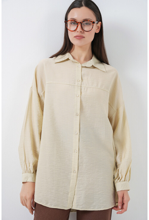 Kadın Uzun Oversize Gömlek 5965