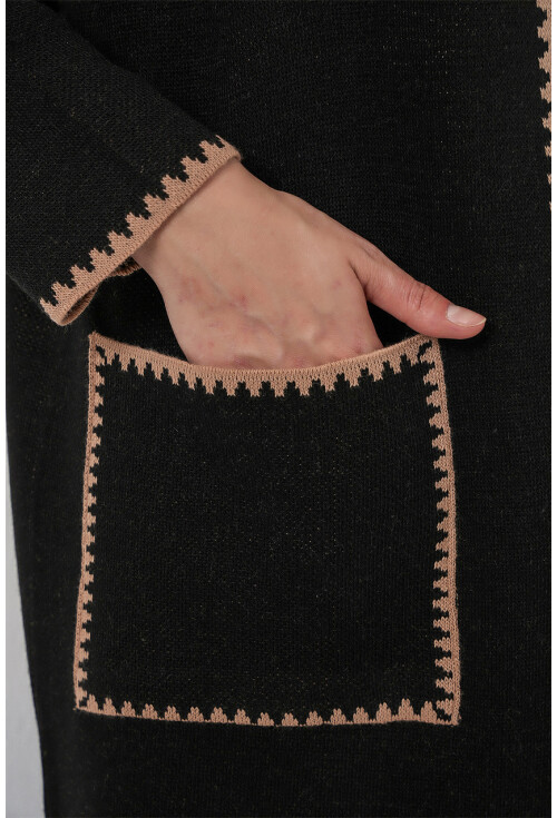 Kadın Uzun Oversize Triko Hırka 15962