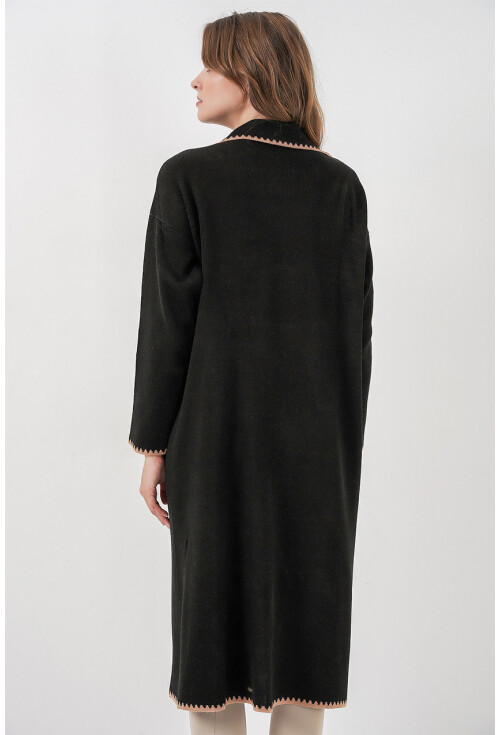 Kadın Uzun Oversize Triko Hırka 15962