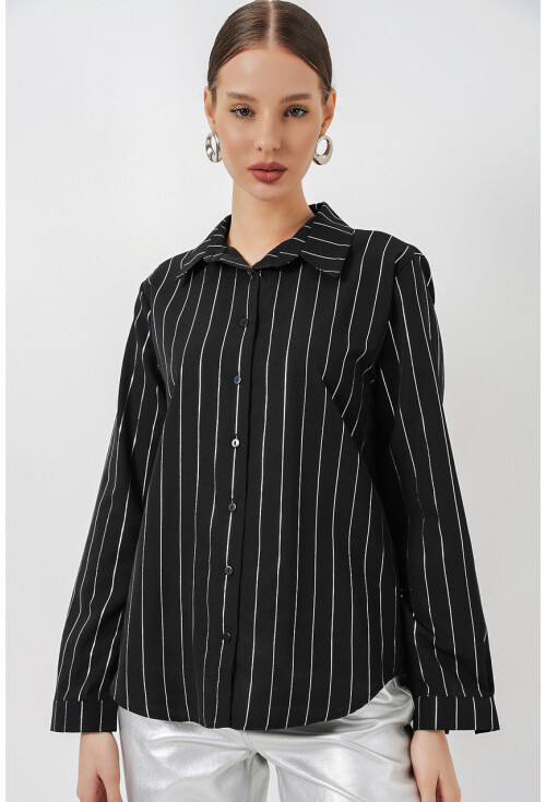 Kadın Varak Desenli Gömlek 20253