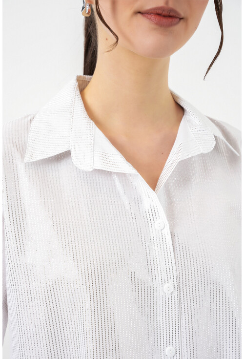 Kadın Varak Desenli Gömlek 20253