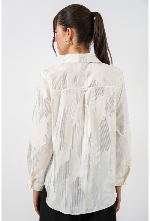Kadın Varak Desenli Gömlek 20253