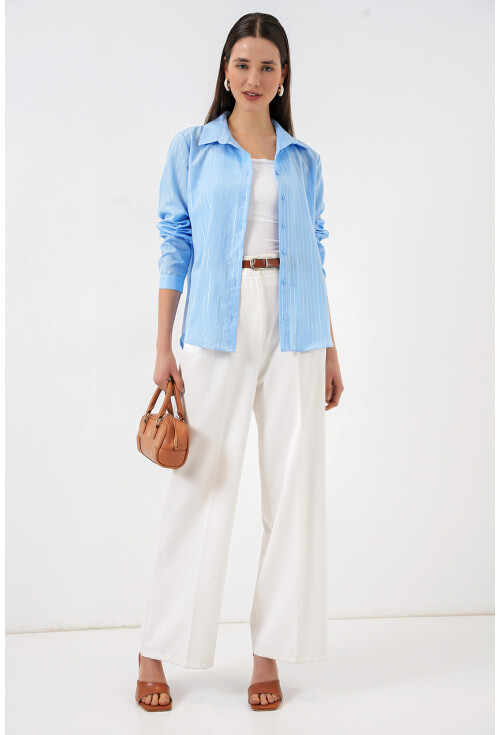 Kadın Varak Desenli Gömlek 20253