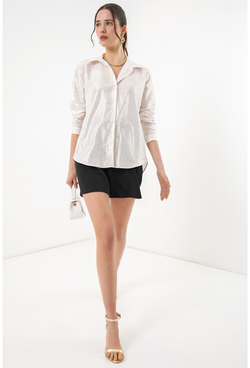 Kadın Varak Desenli Gömlek 20253