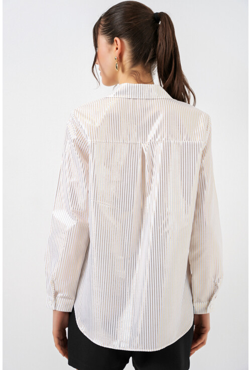 Kadın Varak Desenli Gömlek 20253