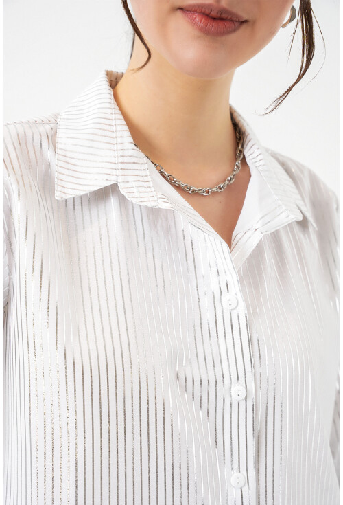 Kadın Varak Desenli Gömlek 20253