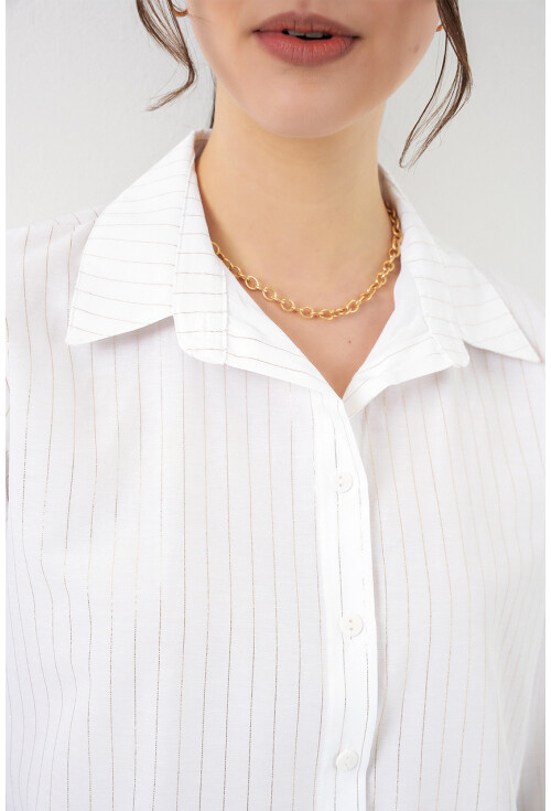 Kadın Varak Desenli Gömlek 20253