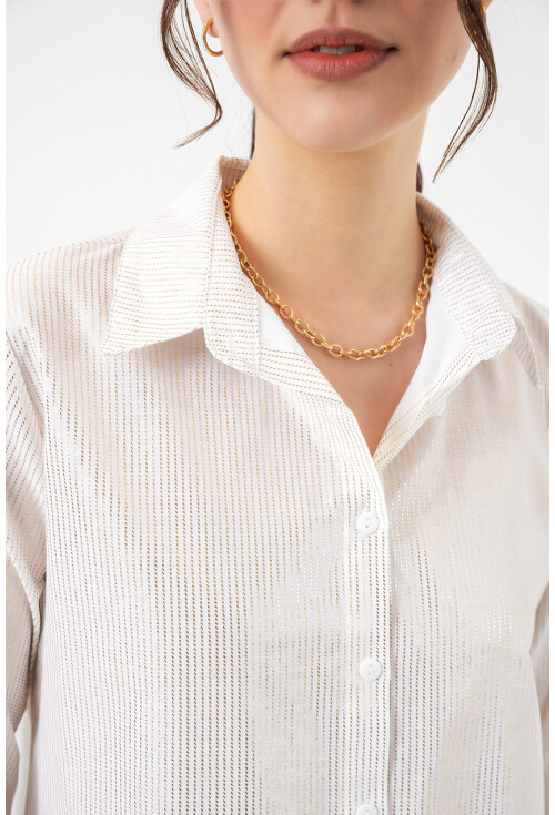 Kadın Varak Desenli Gömlek 20253