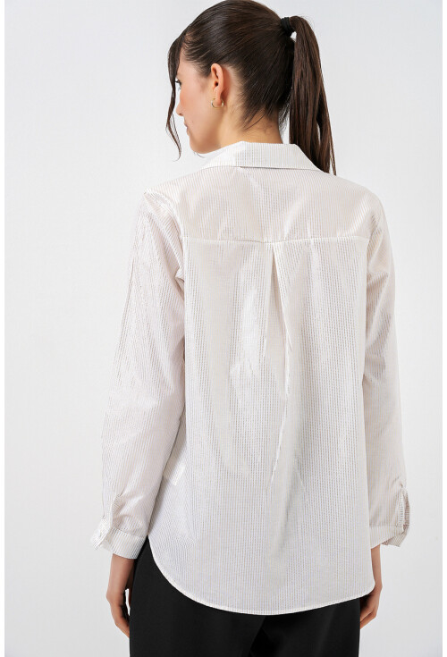 Kadın Varak Desenli Gömlek 20253