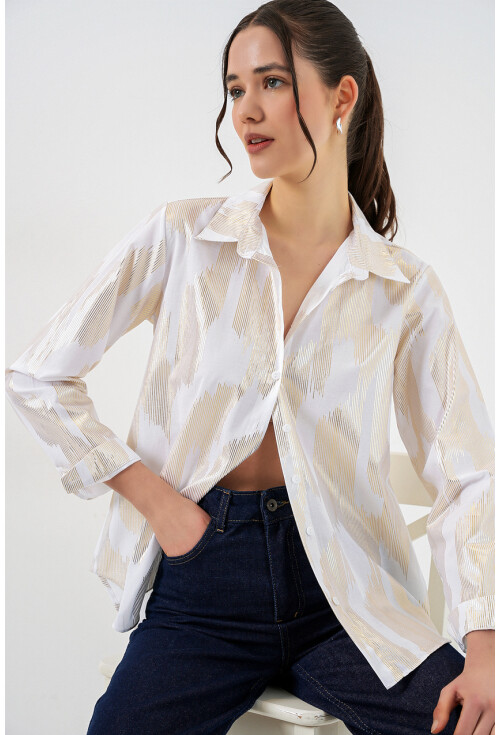 Womens Shirt With Foil Pattern 20253