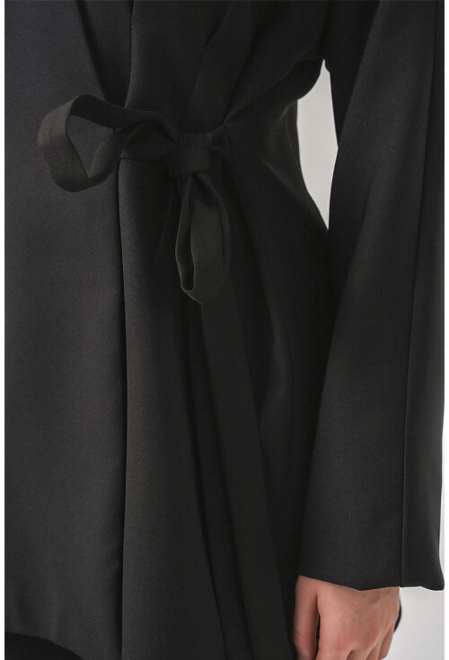 Kadın Yandan Bağlamalı Ceket Pantolon İkili Takım 30099