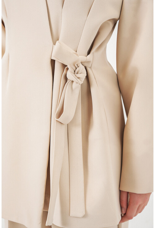 Kadın Yandan Bağlamalı Ceket Pantolon İkili Takım 30099