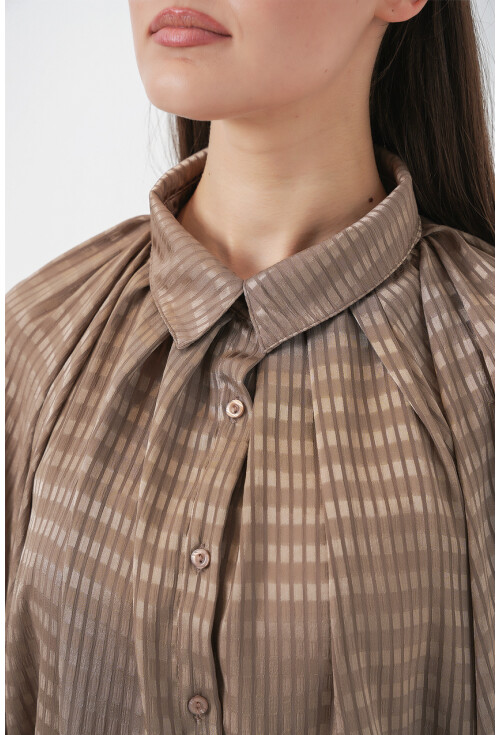 Kadın Yarasa Kol Oversize Gömlek 20368