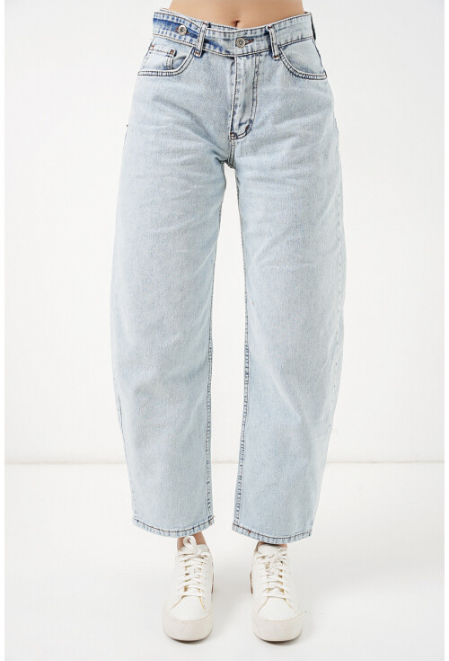 Kadın Yüksek Bel Kot Pantolon 30081