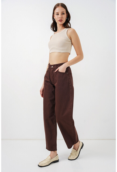 Kadın Yüksek Bel Kot Pantolon 30081