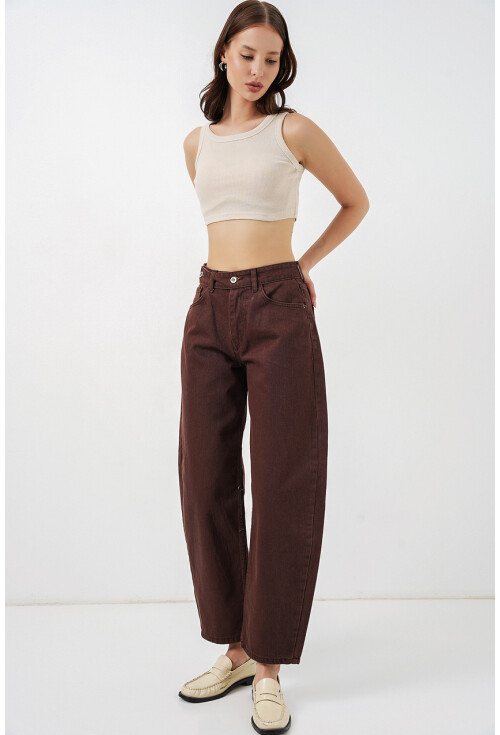 Kadın Yüksek Bel Kot Pantolon 30081