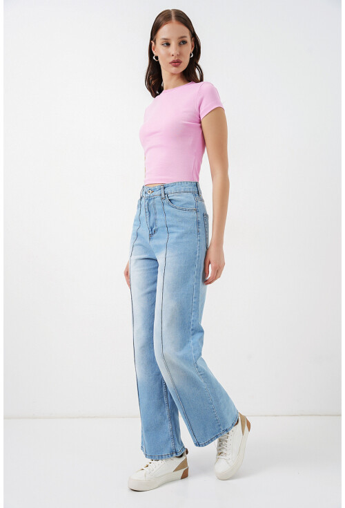 Kadın Yüksek Bel Kot Pantolon 30082