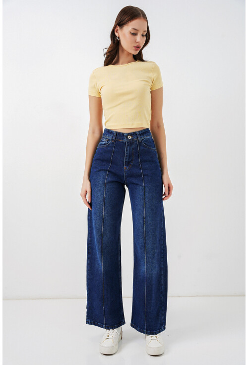 Kadın Yüksek Bel Kot Pantolon 30082