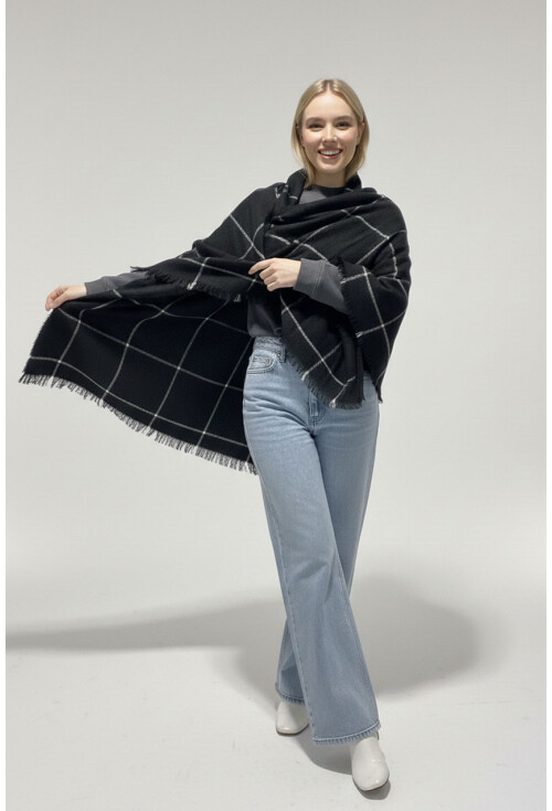 Kadın Yumuşak Dokulu Kalın Şal Atkı 15951