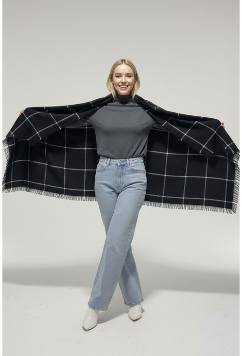 Kadın Yumuşak Dokulu Kalın Şal Atkı 15951