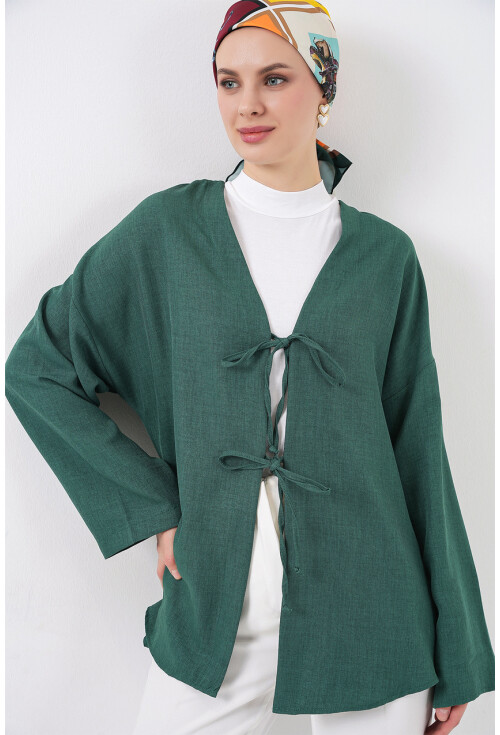 Keten Tesettür Kimono 5968