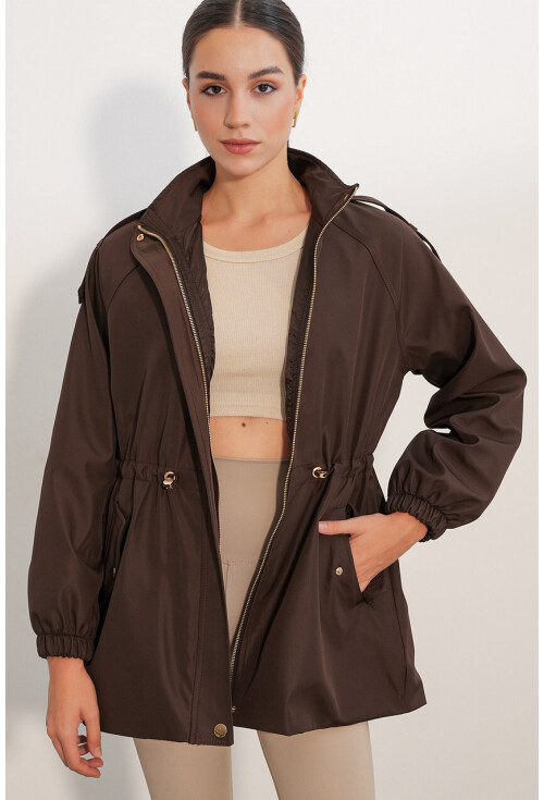 10322 Trench Coat With Drawstring Waist