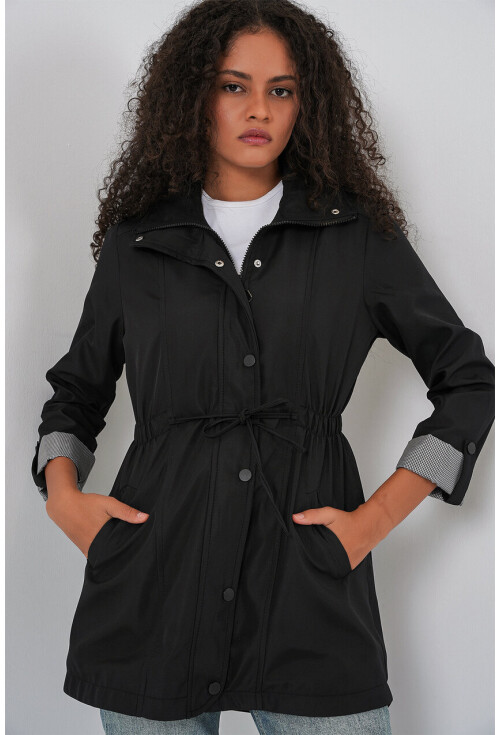 10322 Trench Coat With Drawstring Waist