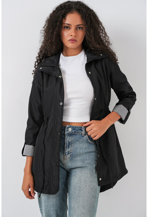 10322 Trench Coat With Drawstring Waist