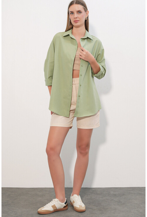 3900 Oversized Long Basic Shirt