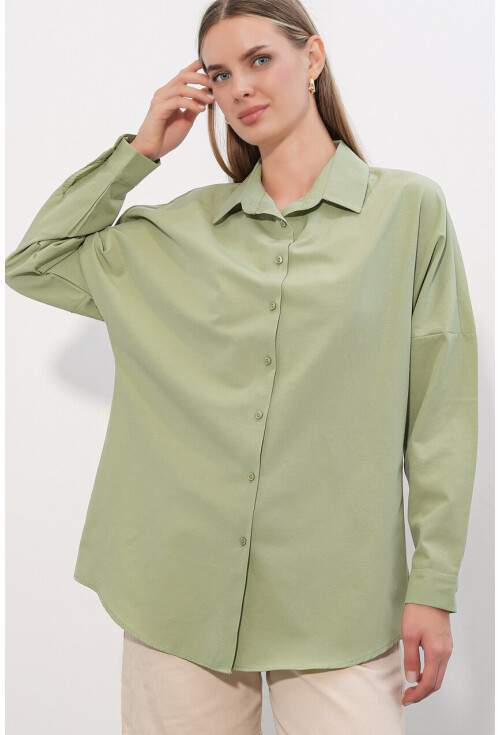 3900 Oversized Long Basic Shirt