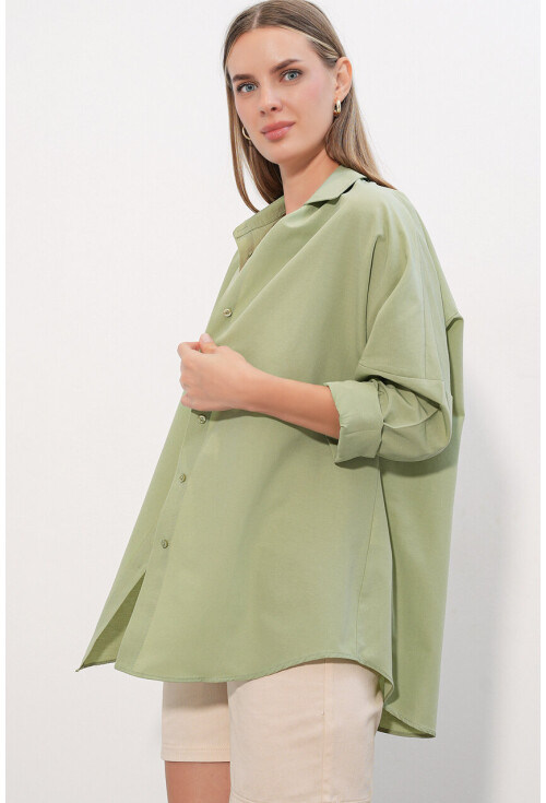 3900 Oversized Long Basic Shirt
