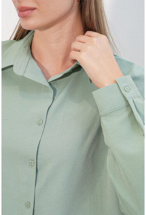 3900 Oversized Long Basic Shirt