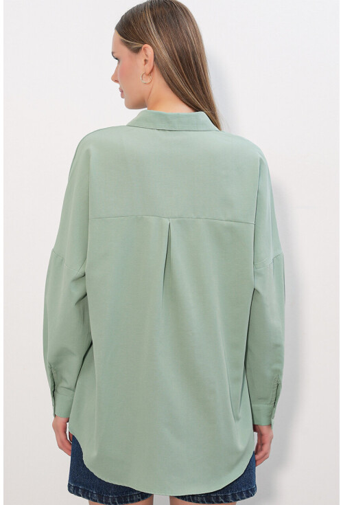 3900 Oversized Long Basic Shirt