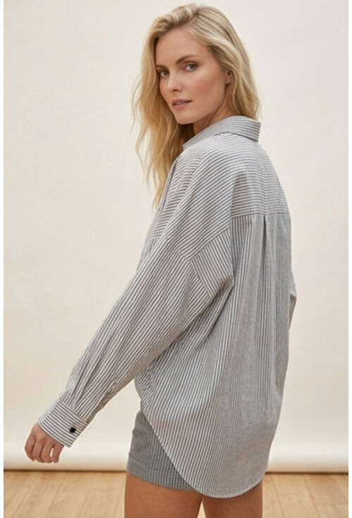 3900 Oversize Uzun Basic Gömlek