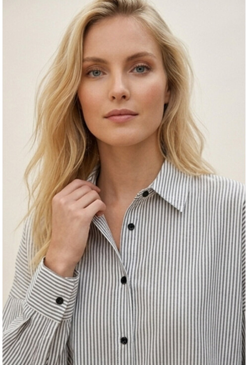 3900 Oversize Uzun Basic Gömlek
