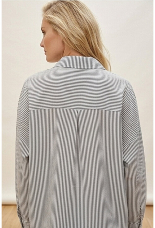3900 Oversize Uzun Basic Gömlek
