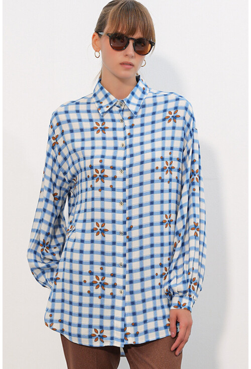 3900 Oversize Uzun Basic Gömlek