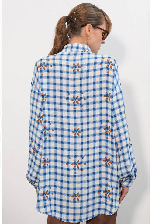 3900 Oversize Uzun Basic Gömlek